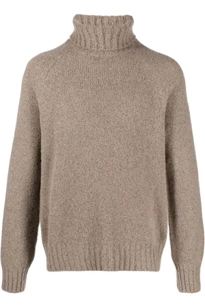 Ermenegildo Zegna Strik, Herre, , 2XL, Uld, Uld/Silke Rullekrave Turtleneck