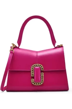 Marc Jacobs Taske, Dame, Lyserød, ONE SIZE, Uld, Fuchsia Håndtaske med Lang Rem