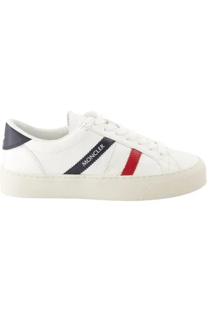 Moncler Sko, Dame, Hvid, 39 EU, Læder, Monaco2 Læder Sneakers