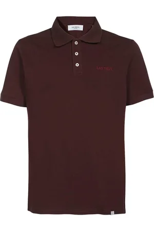 Les Deux Top, Herre, Rød, 2XL, Bomuld, Contrasting Logo Cotton Polo Shirt