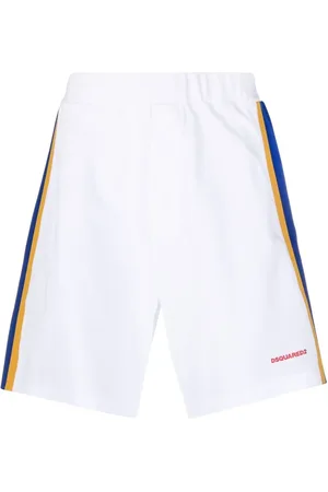 Dsquared2 Sport, Herre, Hvid, L, Bomuld, Logo Side Stripe Gym Shorts