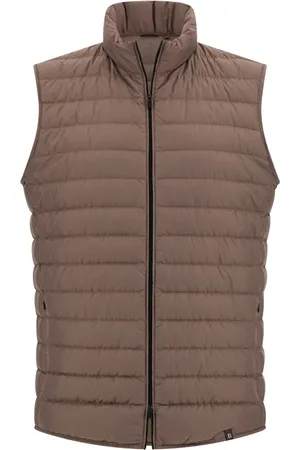 Boggi Milano Jakke, Herre, Brun, L, Polyester, Gilet i teknisk stof med gåsedun