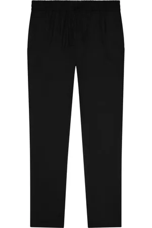 Lyle & Scott Bukser, Herre, Sort, XL, Uld, Tonal Eagle Flannelbukser med Snøre