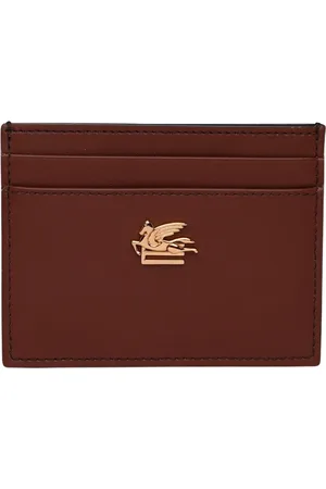 Etro Tilbehør, Dame, Brun, ONE SIZE, Læder, Brun Læder Kortholder