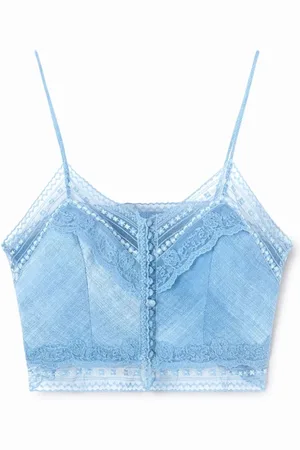 ERMANNO SCERVINO Top, Dame, Blå, XS, Uld, Stilfuld top med unikt design