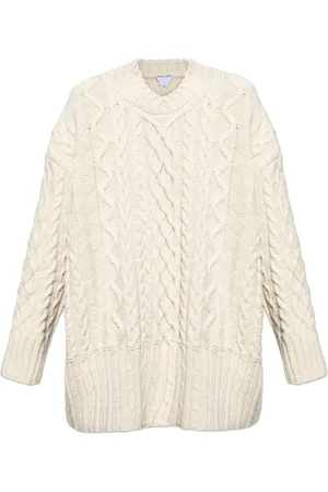 Bottega Veneta Strik, Dame, , XS, Uld, Uldsweater med dekorativt strikmønster