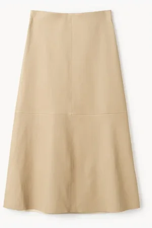 By Malene Birger Nederdel, Dame, , S, Læder, Læder Midi Nederdel