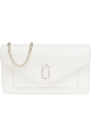 Marc Jacobs Tilbehør, Dame, Hvid, ONE SIZE, Læder, The Longshot Wallet on Chain