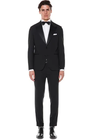 ELEVENTY Jakkesæt, Herre, Blå, XL, Uld, Blå Stretch Uld Smoking Suit