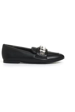 Casadei Sko, Dame, Sort, 37 1/2 EU, Læder, Rhinestone Loafer