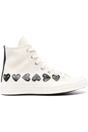 Comme des Garçons Sko, Dame, , 41 1/2 EU, Bomuld, High-Top Chuck Taylor Sneakers
