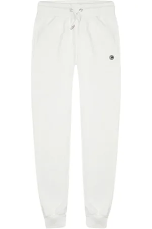 Colmar Bukser, Dame, Hvid, XL, Bomuld, Hvide joggingbukser med sporty ribkant i taljen