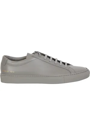 COMMON PROJECTS Sko, Herre, Grå, 40 EU, Læder, Gold Logo Cobalt Grå Læder Sneakers