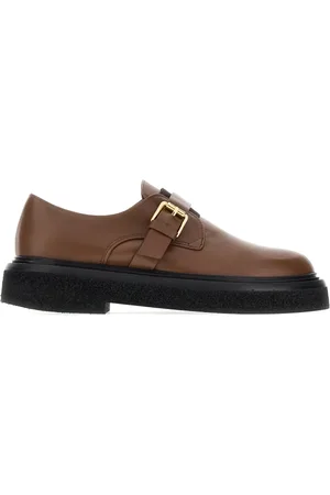 Max Mara Sko, Dame, Brun, 38 EU, Uld, Monk Strap Loafers med spænde