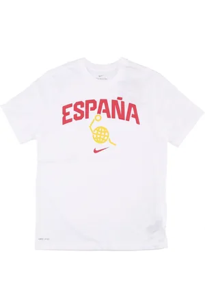 Nike Top, Herre, Hvid, M, Bomuld, Spanien Basketball Tee 2024 Fejring