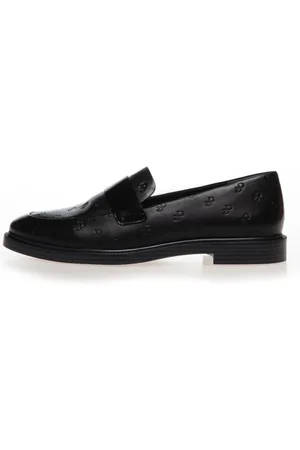 Copenhagen Shoes Sko, Dame, Sort, 41 EU, Læder, Læder Loafer med Patentdetalje foran