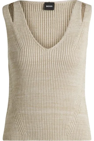 HUGO BOSS Strik, Dame, , S, Bomuld, Elegant Striktop med V-Hals