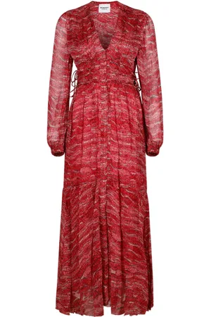 Isabel Marant Kjole, Dame, Rød, XS, Uld, Røde Kjoler til en Stilfuld Look
