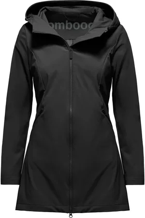 Bomboogie Frakke, Dame, Sort, 3XL, Uld, Uforet Regn Parka