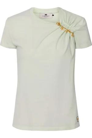Elisabetta Franchi Top, Dame, Grøn, XS, Bomuld, Mintgrøn T-shirt