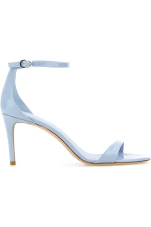 Stuart Weitzman Sko, Dame, Blå, 39 1/2 EU, Læder, Nudist II Sandaler med Hæl