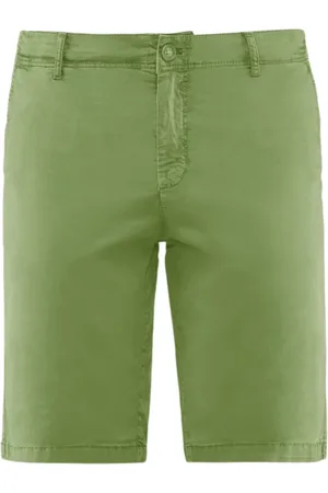 Bomboogie Shorts, Herre, Grøn, W34, Stretch Cotton Gabardine Slim Fit Bermuda Shorts
