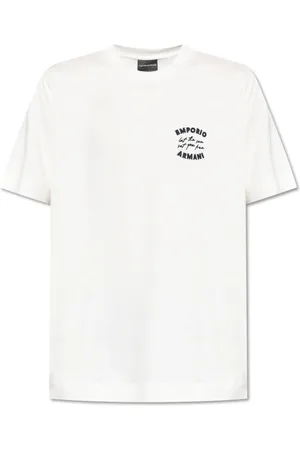 Emporio Armani Top, Herre, Hvid, S, Bomuld, T-shirt fra kollektionen