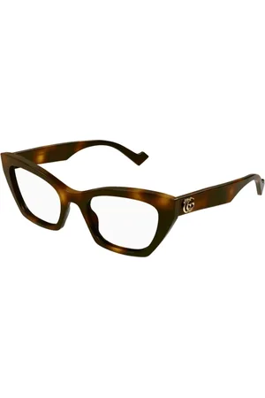 Gucci Tilbehør, unisex, Brun, ONE SIZE, Katøje Acetat Firkantet Ramme Solbriller