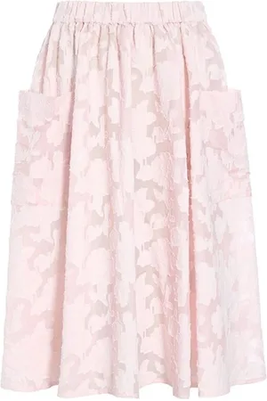 Bitte Kai Rand Nederdel, Dame, Lyserød, L, Rayon, Floral Fil Coupé Nederdel