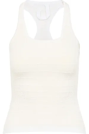 Jacquemus Top, Dame, Hvid, XS, Uld, Hvid Top Slidstærkt Design