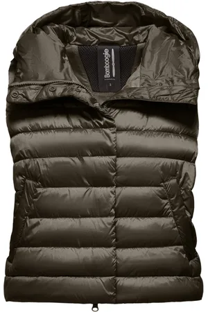 Bomboogie Jakke, Dame, Brun, S, Nylon, Skinnende Nylon Vest med Hætte