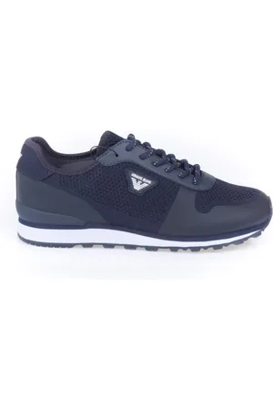 Emporio Armani Sko, Herre, Blå, 44 EU, Uld, Sko