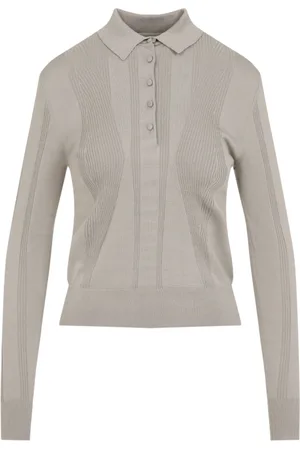 DRIES VAN NOTEN Top, Dame, Grå, S, Bomuld, Klassisk poloshirt til ture