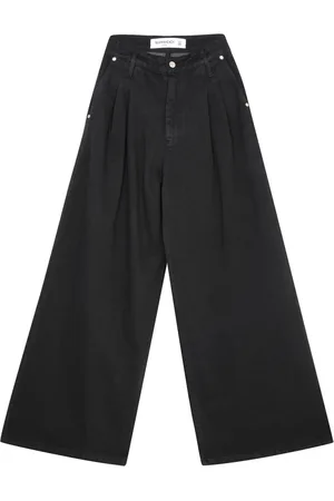 Silvian Heach Bukser, Dame, Sort, W26, Bomuld, Wide Leg Bukser