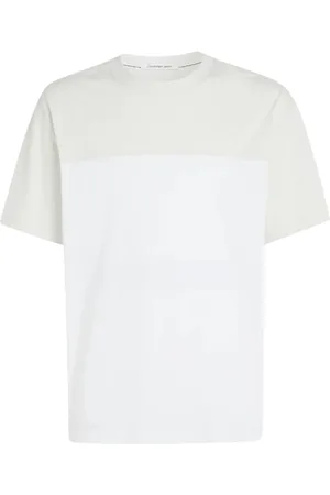 Calvin Klein Top, Herre, Hvid, M, Bomuld, Modern Colorblock T-shirt