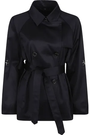 FAY Frakke, Dame, Blå, L, Bomuld, Urban Kort Trenchcoat