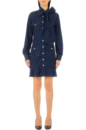 Liu Jo Kjole, Dame, Blå, S, Denim, Denim Bow Kjole