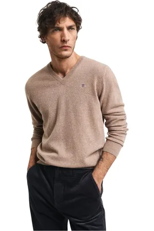GANT Strik, Herre, , 2XL, Uld, Ultrafin Lammeuld V-hals Pullover