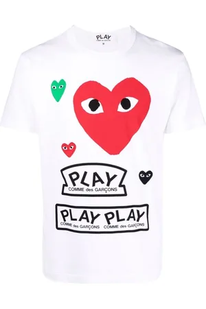 Comme des Garçons Top, Herre, Hvid, S, Bomuld, Polo T-shirt