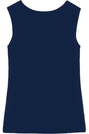 Patrizia Pepe Top, Dame, Blå, M, Stræk Jersey Tank Top