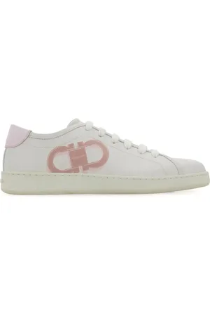 Salvatore Ferragamo Sko, Dame, Hvid, 40 EU, Læder, Optical Brandy Sneakers