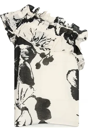 Copenhagen Muse Top, Dame, , M, Uld, Floral One-Shoulder Top