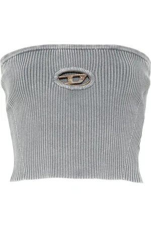 Diesel Top, Dame, Grå, M, Bomuld, Clarksville Jersey Ærmeløs Top