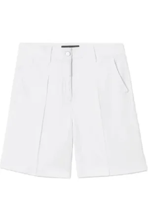 Luisa Cerano Shorts, Dame, Hvid, L, Denim, Denim Shorts med forlommer