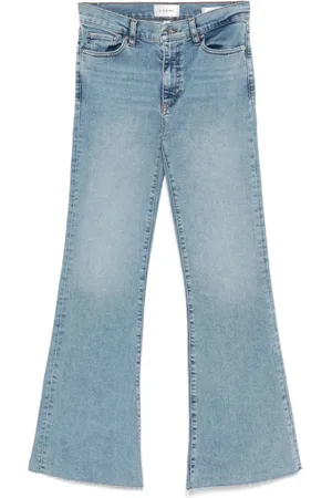Frame Jeans, Dame, Blå, W30, Klassiske Blå Lynlås Jeans med Fem Lommer