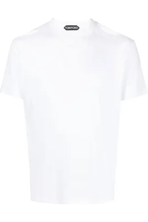 Tom Ford Top, Herre, Hvid, M, Uld, Stilfulde hvide T-shirts & Polos