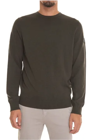 ECOALF Strik, Herre, Grøn, 2XL, Uld, Rundhalset Pullover