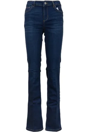 Liu Jo Jeans, Dame, Blå, W25, Bomuld, Zipper Button Boot-cut Jeans