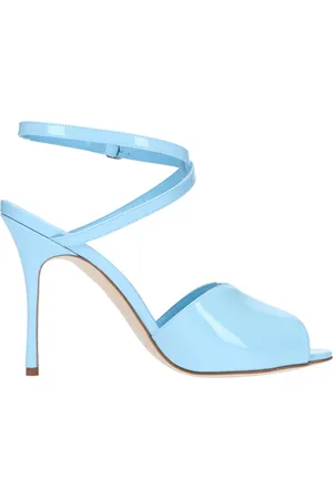 Manolo Blahnik Sko, Dame, Blå, 36 1/2 EU, Uld, Hourani Sandaler