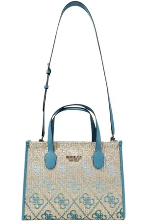Guess Taske, Dame, Blå, ONE SIZE, Bomuld, Turkis Blandingshåndtaske med Blandede Fibre